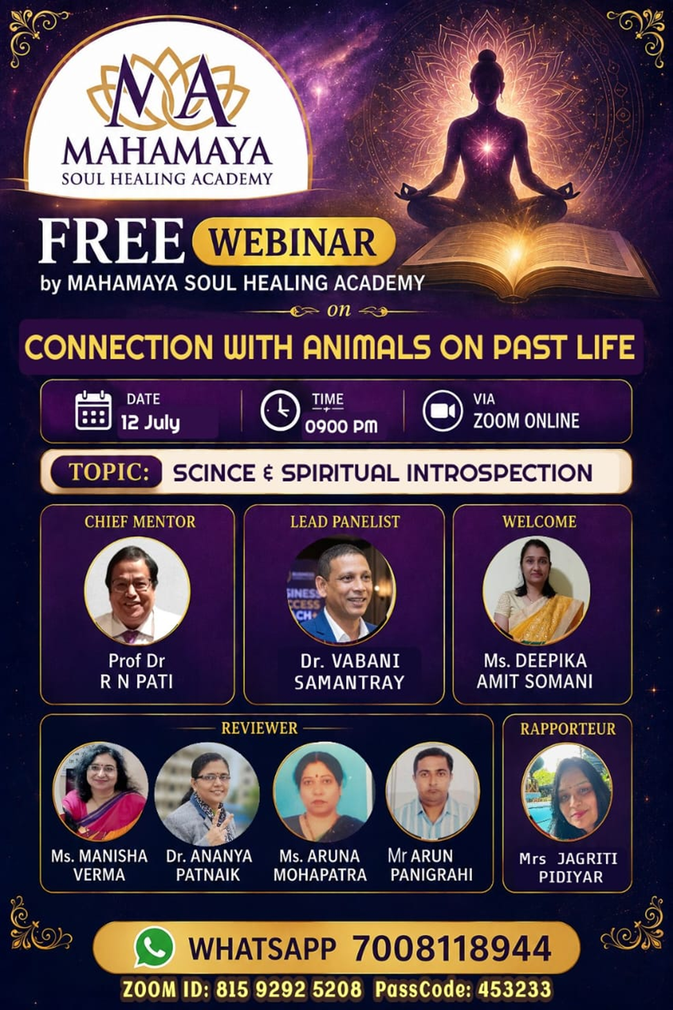 Healing session at Mahamaya Soul Healing Academy