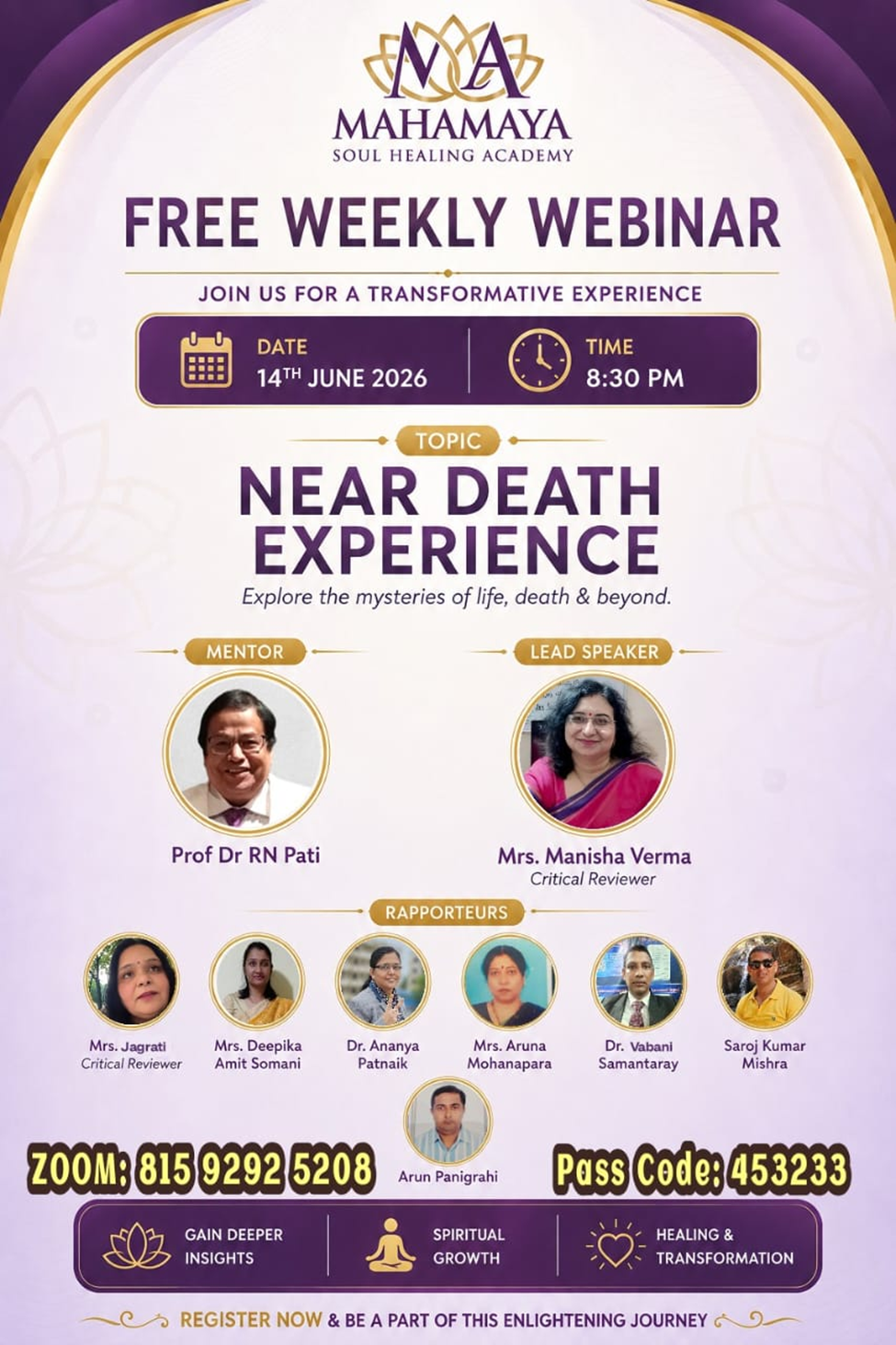 Healing session at Mahamaya Soul Healing Academy