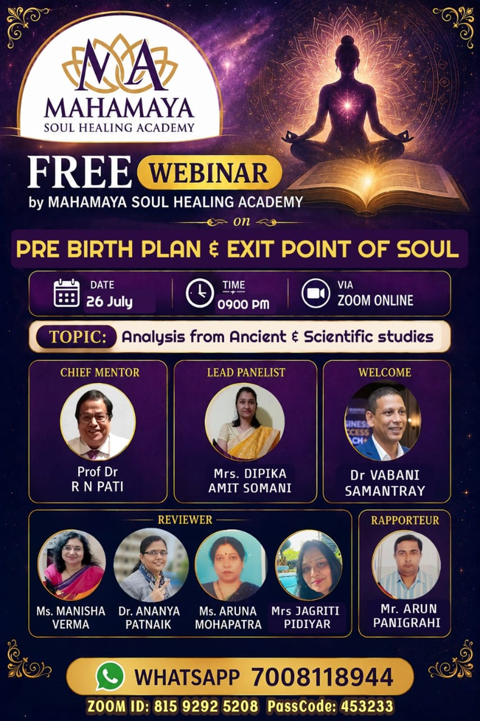 Healing session at Mahamaya Soul Healing Academy